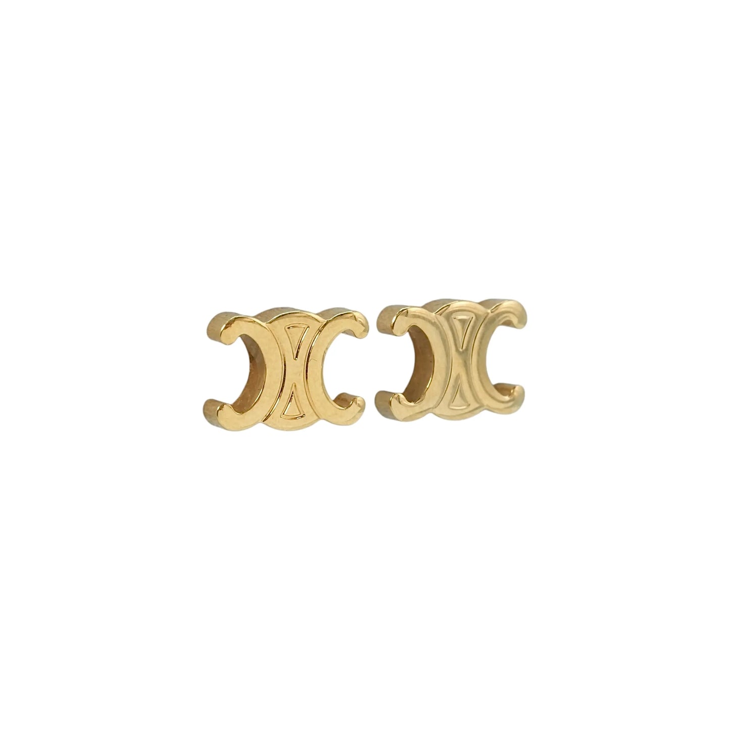 CELINE Triomphe Studs Earring - Metal 