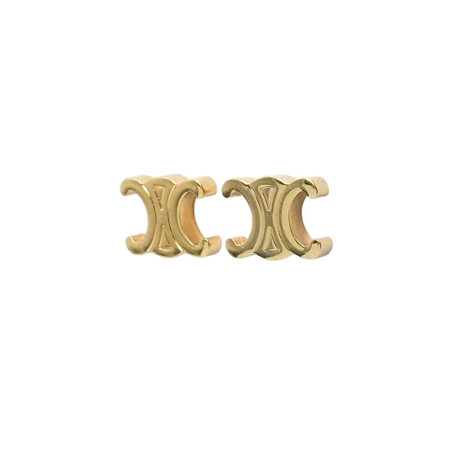 CELINE Triomphe Studs Earring - Metal 