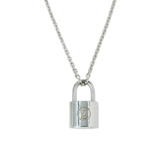 Louis Vuitton Lockit Pendant Necklace - Silver 