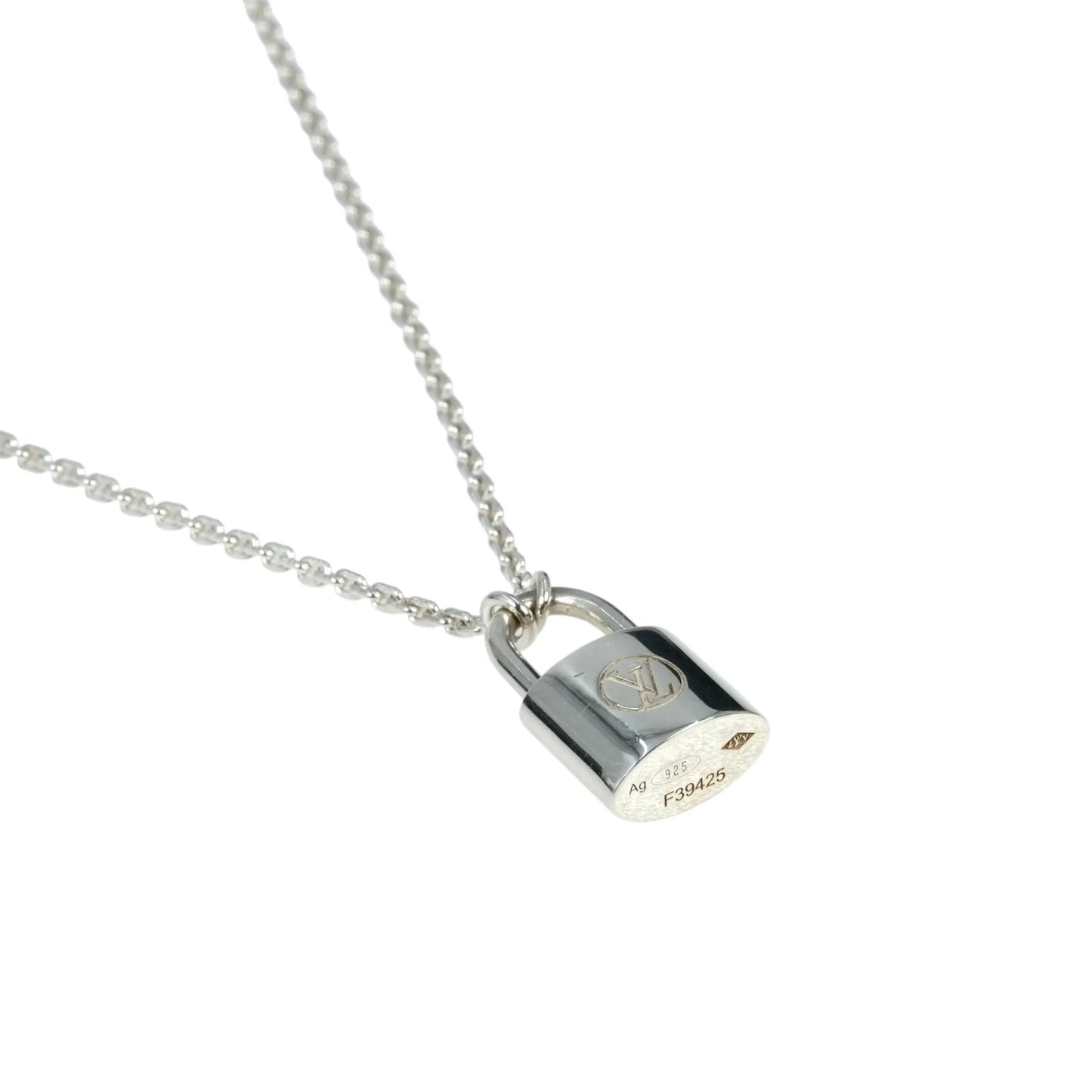 Louis Vuitton Lockit Pendant Necklace - Silver 