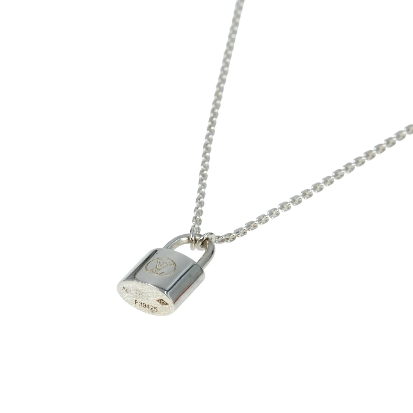 Louis Vuitton Lockit Pendant Necklace - Silver 