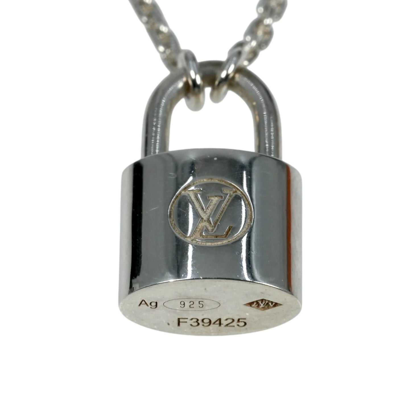 Louis Vuitton Lockit Pendant Necklace - Silver 