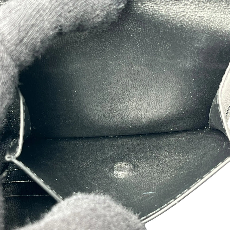 CELINE Lizard Small Flap Triomphe Compact Wallet - Black 