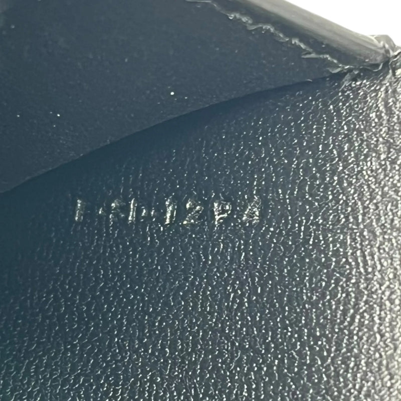 CELINE Lizard Small Flap Triomphe Compact Wallet - Black 