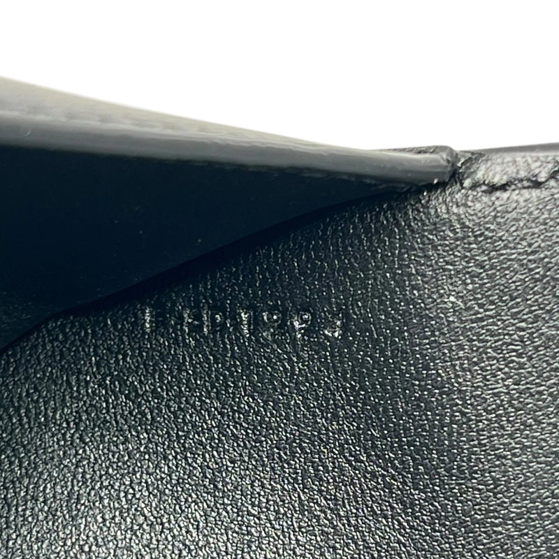 CELINE Lizard Small Flap Triomphe Compact Wallet - Black 