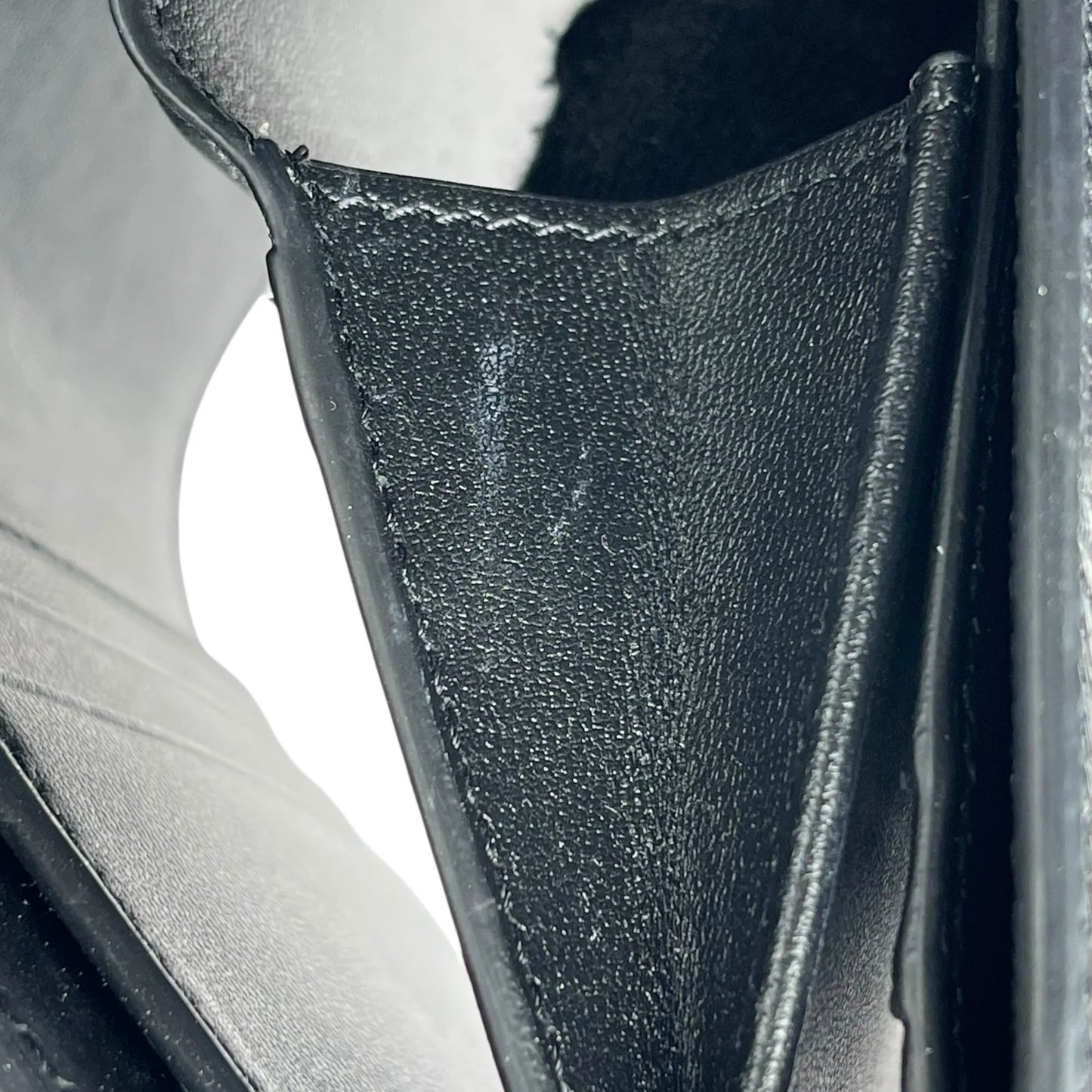 CELINE Lizard Small Flap Triomphe Compact Wallet - Black 