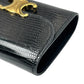 CELINE Lizard Small Flap Triomphe Compact Wallet - Black 
