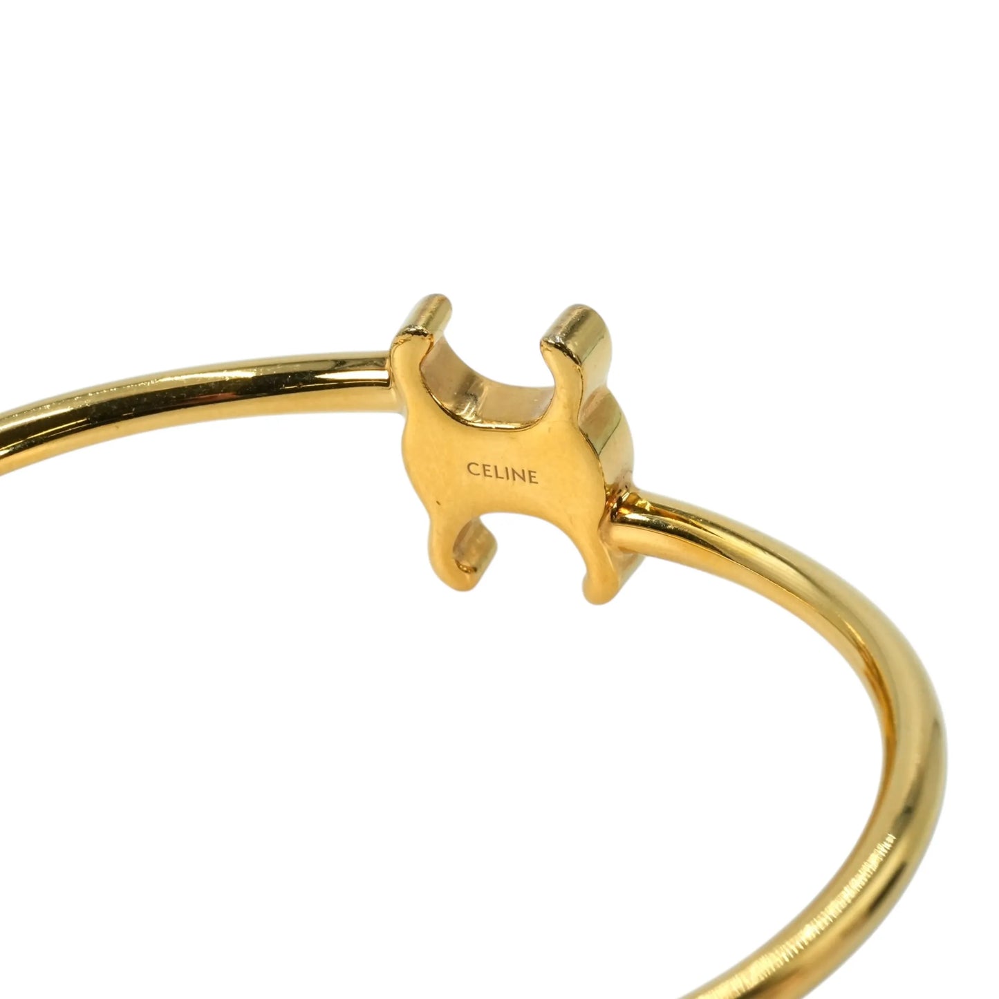 CELINE Triomphe Asymmetric Cuff Bracelet - Brass 