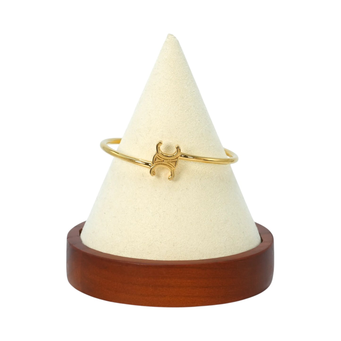 CELINE Triomphe Asymmetric Cuff Bracelet - Brass 