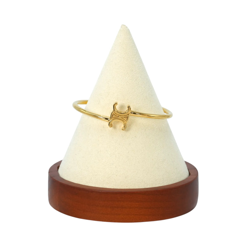 CELINE Triomphe Asymmetric Cuff Bracelet - Brass 