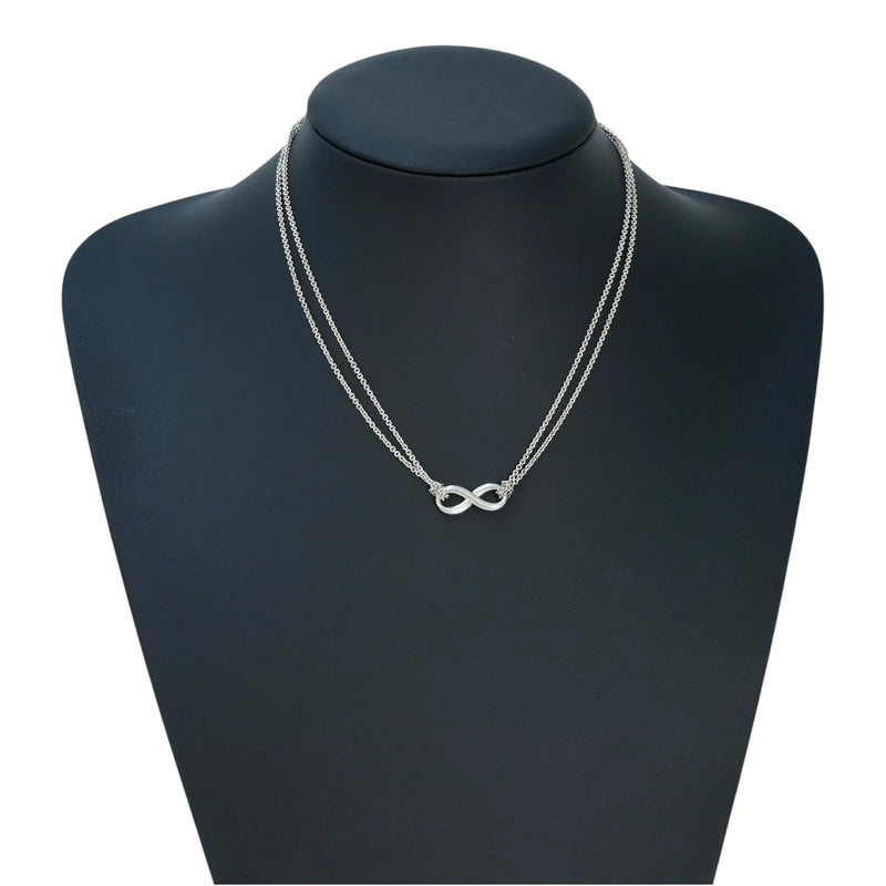 Tiffany &amp; Co Infinity Double Chain Necklace - SV925 
