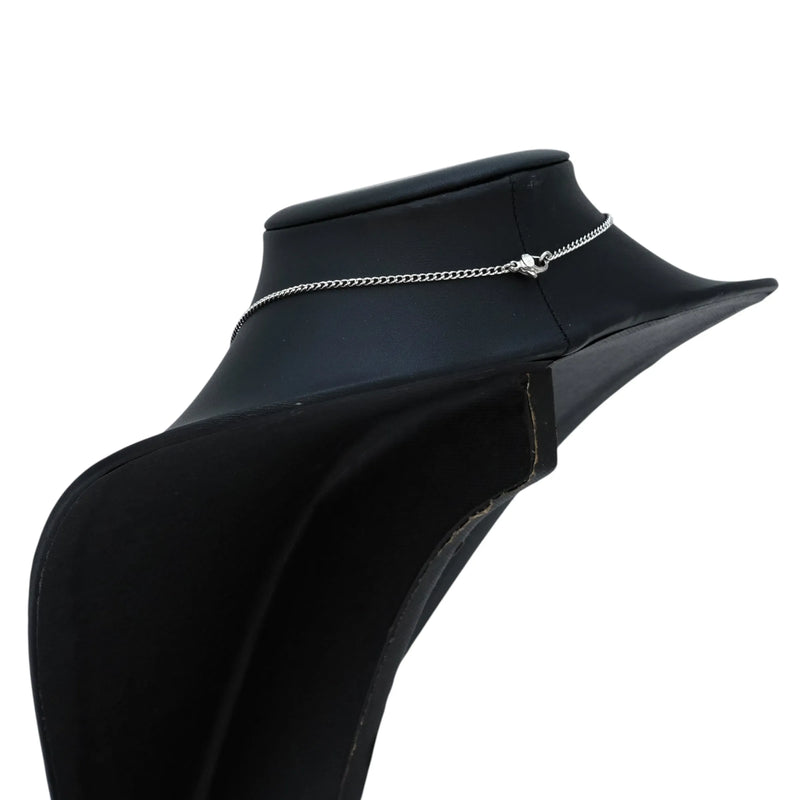 CHANEL パンチング CC ロゴ ネックレス - メタル