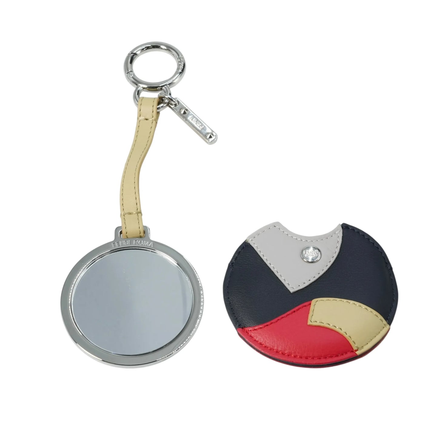 FENDI Mirror Leather Charm Keychain - Multicolor 