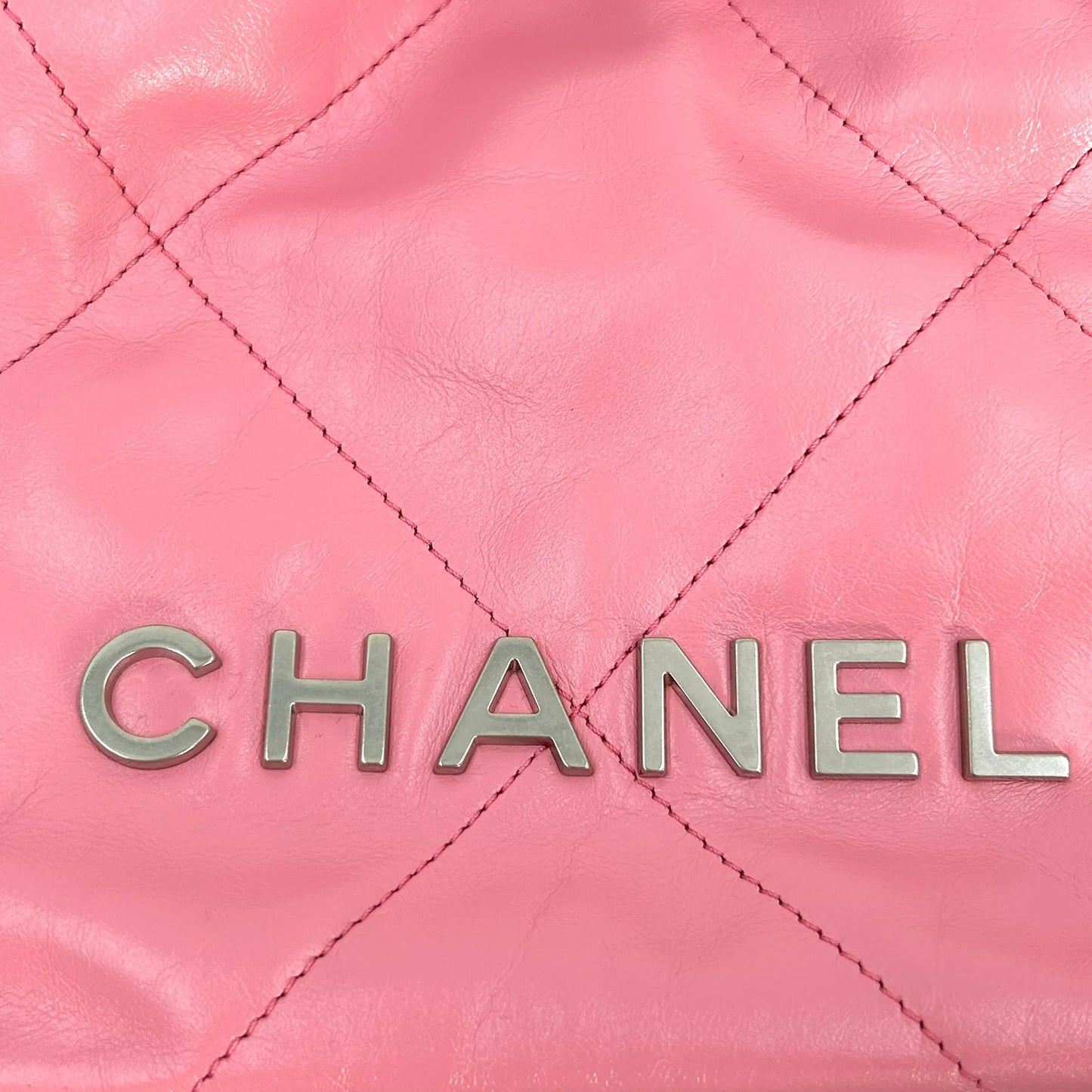 CHANEL Calfskin 22 Mini Handbag with Chain Shoulder Bag - Pink 