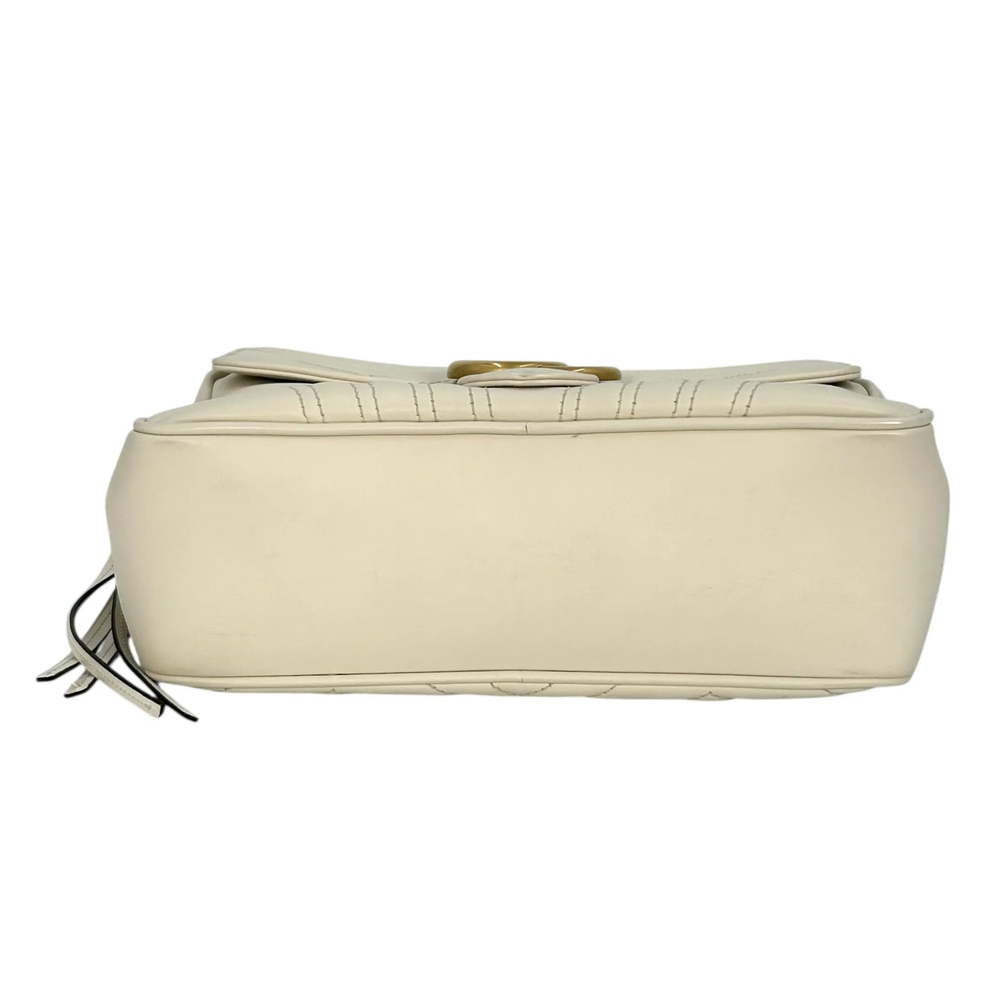 GUCCI GG Marmont Leather Handbag/Shoulder Bag - White 