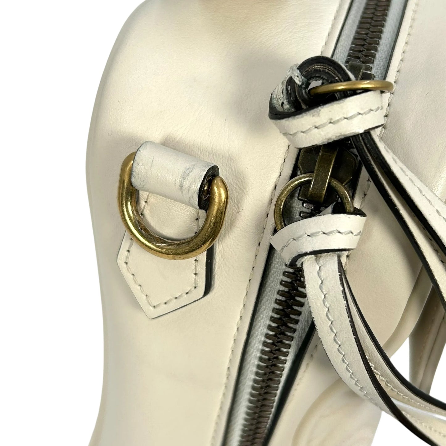 GUCCI GG Marmont Leather Handbag/Shoulder Bag - White 