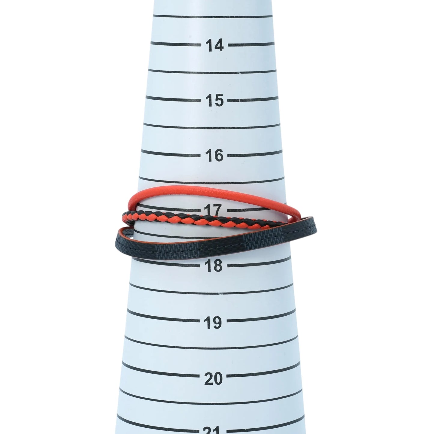 Louis Vuitton Damier LV Treble Bracelet - Orange and Navy 