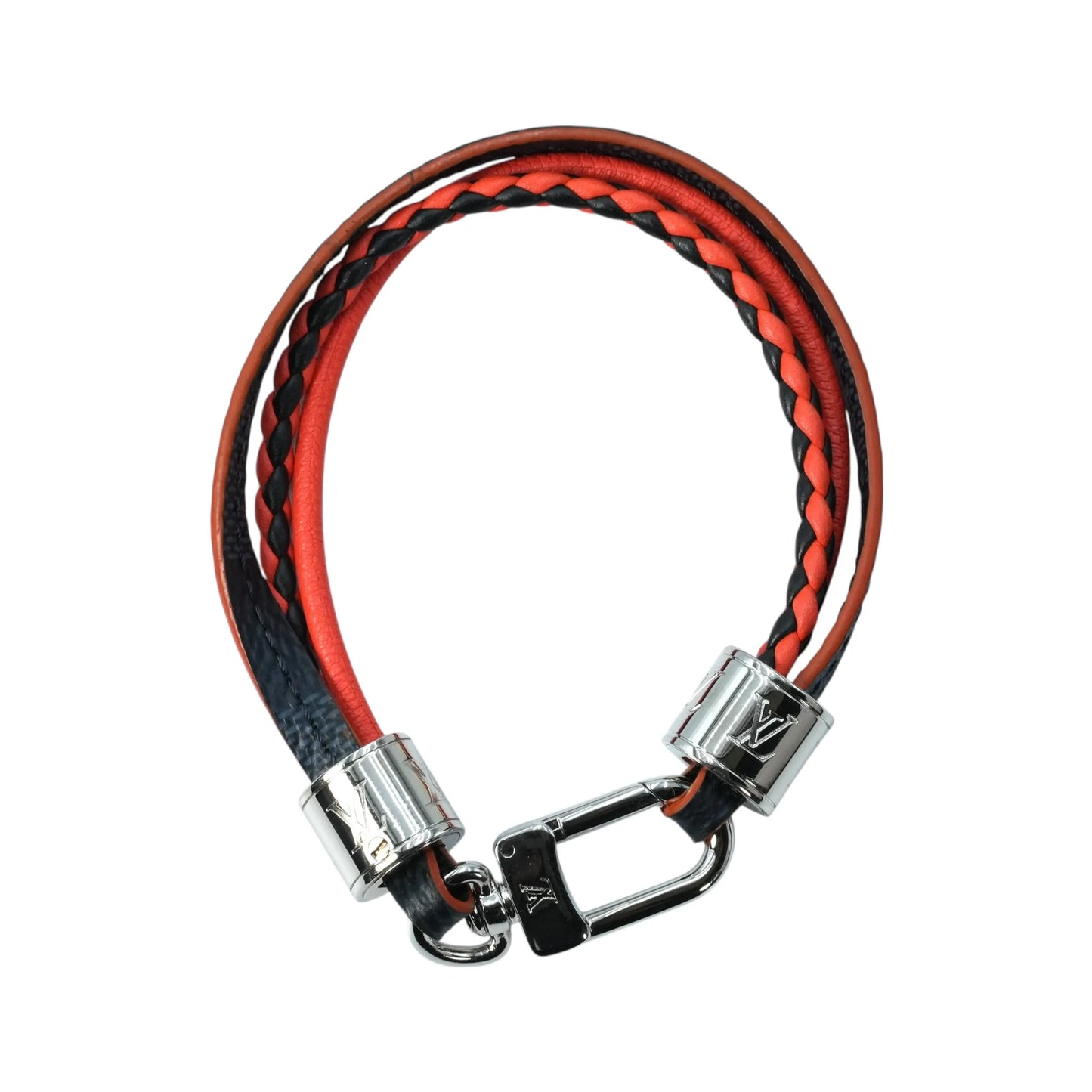 Louis Vuitton Damier LV Treble Bracelet - Orange and Navy 