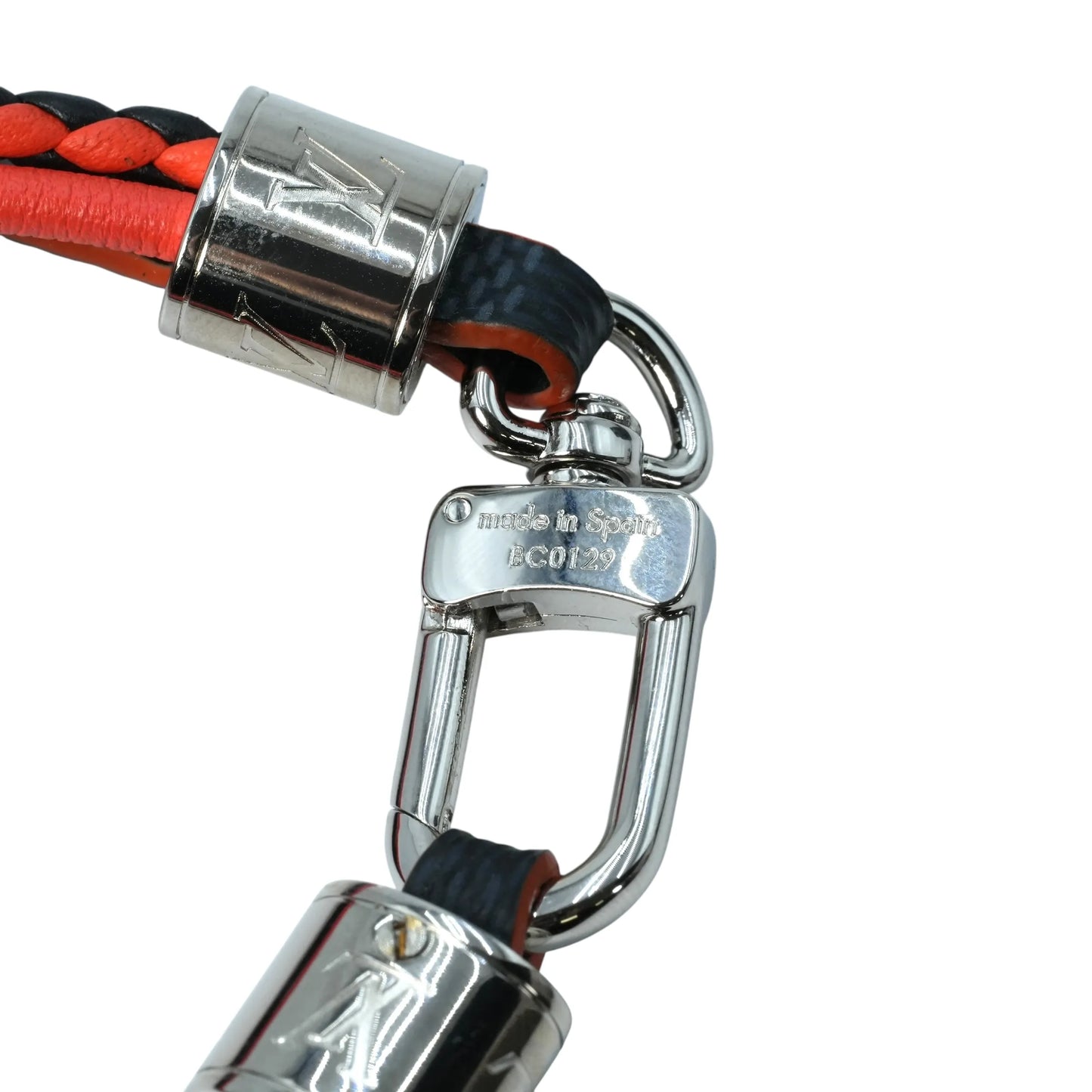 Louis Vuitton Damier LV Treble Bracelet - Orange and Navy 