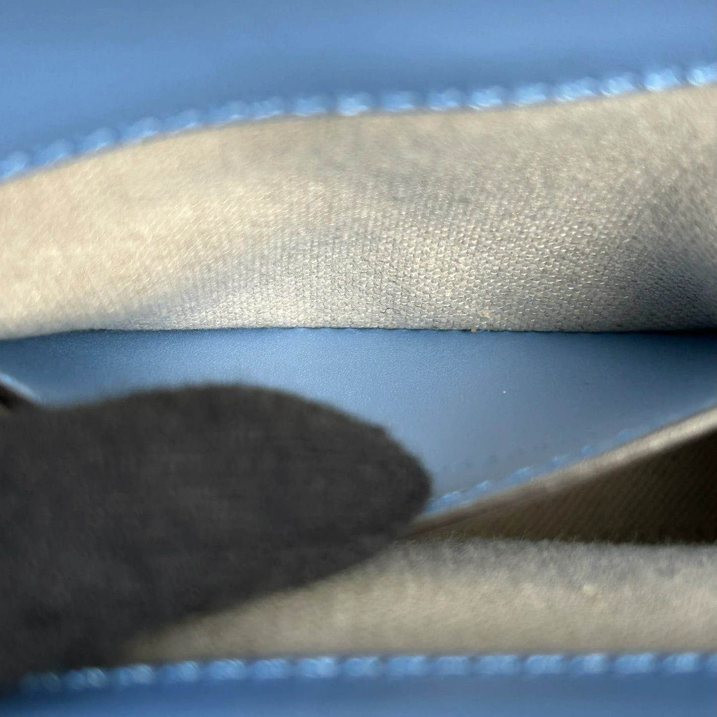 GUCCI Bamboo Leather Mini Handbag Shoulder Bag - Blue 