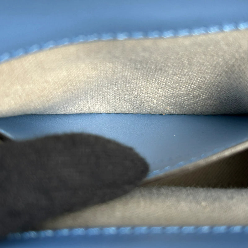 GUCCI Bamboo Leather Mini Handbag Shoulder Bag - Blue 