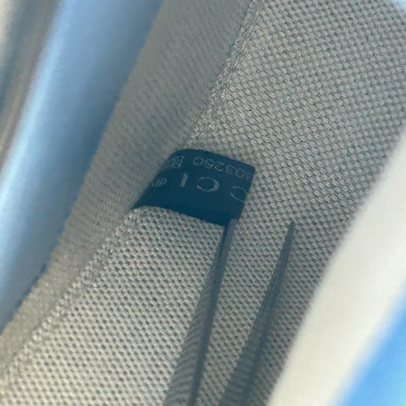 GUCCI Bamboo Leather Mini Handbag Shoulder Bag - Blue 