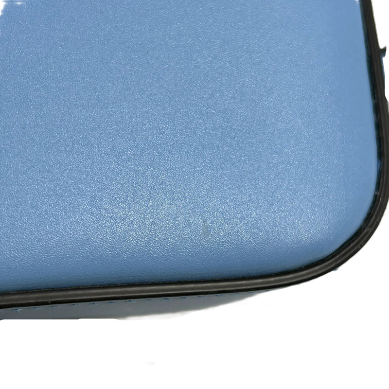 GUCCI Bamboo Leather Mini Handbag Shoulder Bag - Blue 