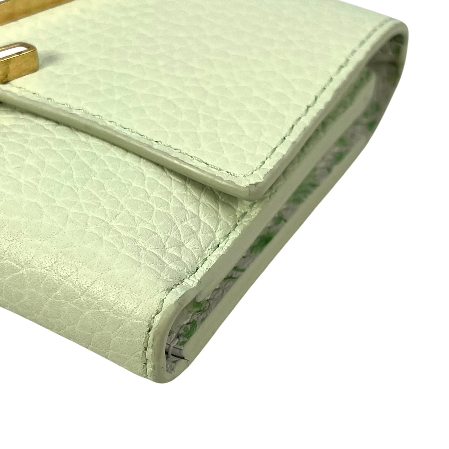 Louis Vuitton Capucines Portefeuille Compact Wallet - Mint Green 
