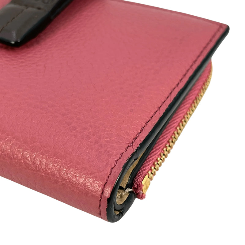 LOEWE Vertical Medium Compact Wallet - Pink 