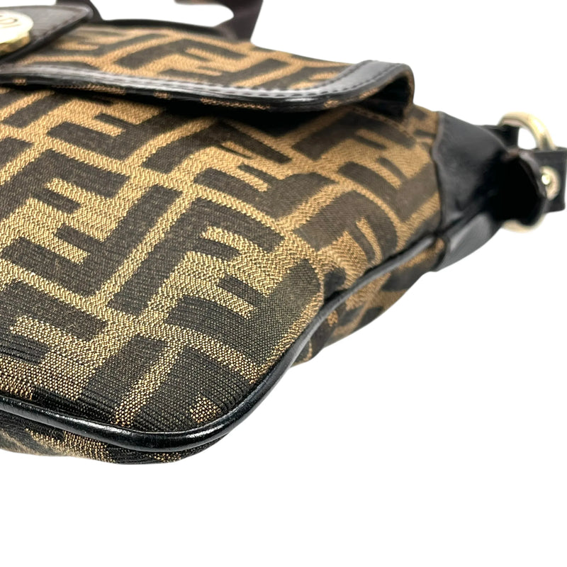 FENDI Zucca Shoulder Bag - Brown - 35749 