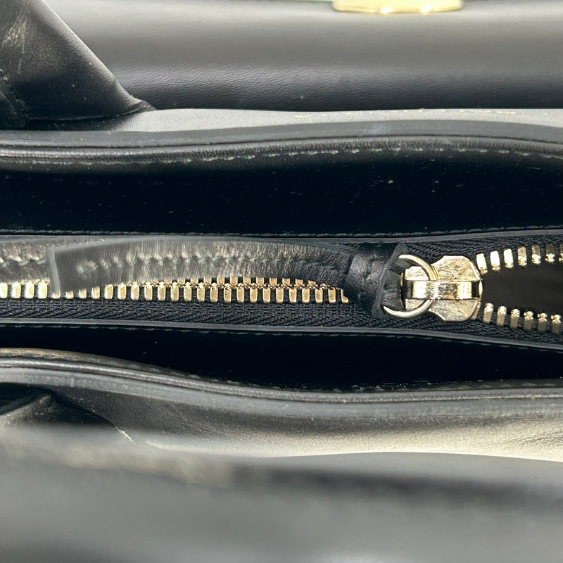 BALENCIAGA Padlock Work Bag Leather Handbag/Shoulder Bag - Black 