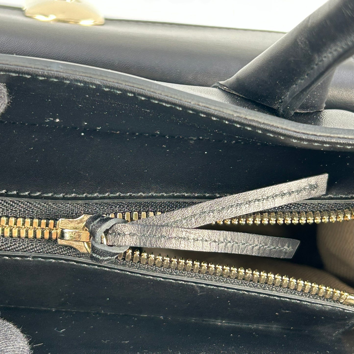 BALENCIAGA Padlock Work Bag Leather Handbag/Shoulder Bag - Black 