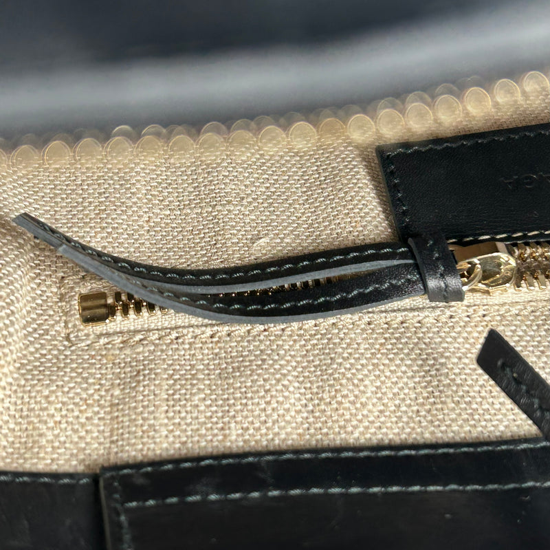 BALENCIAGA Padlock Work Bag Leather Handbag/Shoulder Bag - Black 