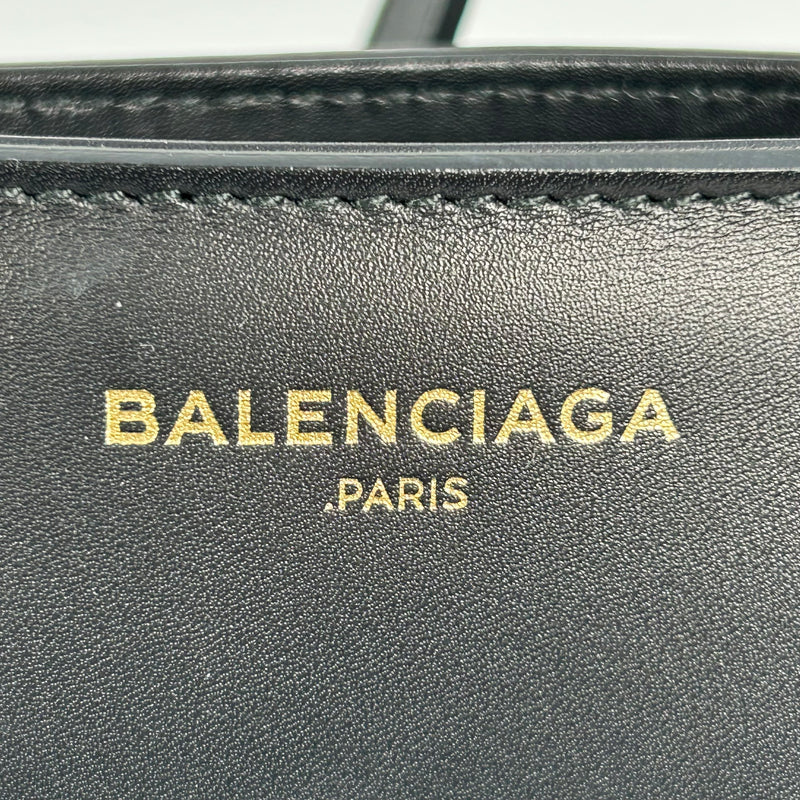 BALENCIAGA Padlock Work Bag Leather Handbag/Shoulder Bag - Black 