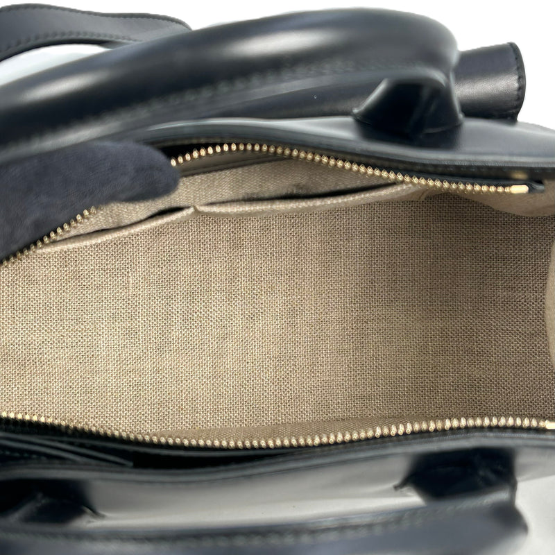 BALENCIAGA Padlock Work Bag Leather Handbag/Shoulder Bag - Black 