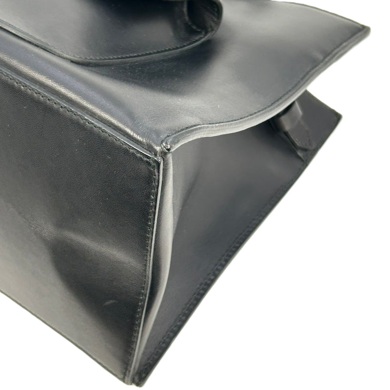 BALENCIAGA Padlock Work Bag Leather Handbag/Shoulder Bag - Black 