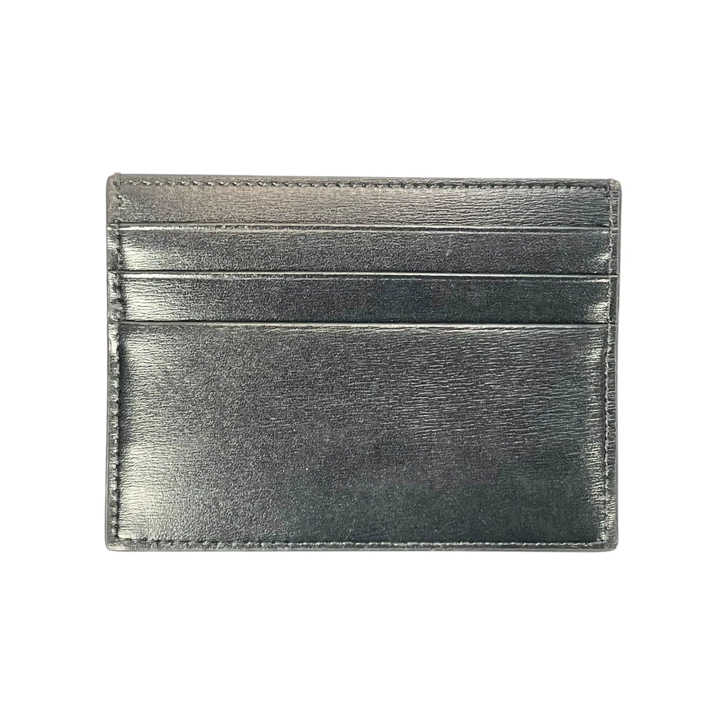 CELINE Triomphe Leather Card Case - Black - 35798 