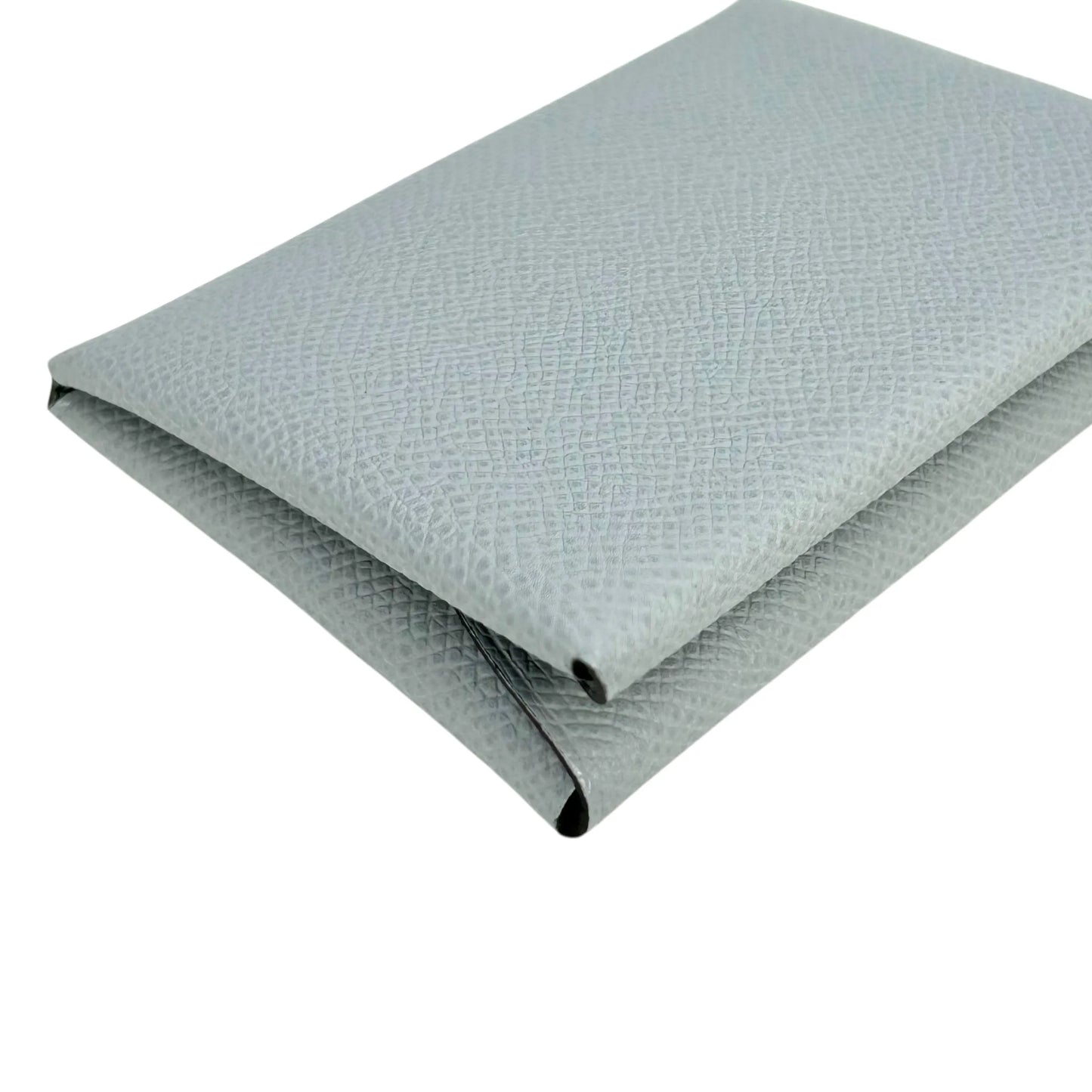 Hermès カルヴィ デュオ グリパンタンコンパクトウォレット カードケース K刻印(2025年製) - ブルー グレー