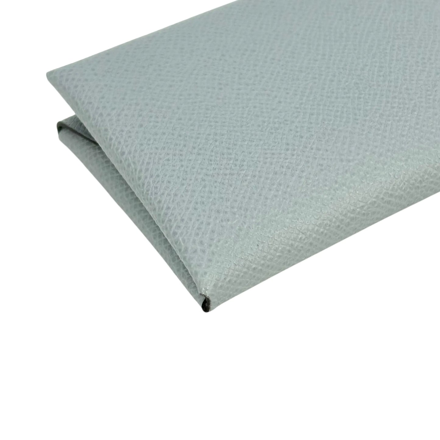 Hermès カルヴィ デュオ グリパンタンコンパクトウォレット カードケース K刻印(2025年製) - ブルー グレー