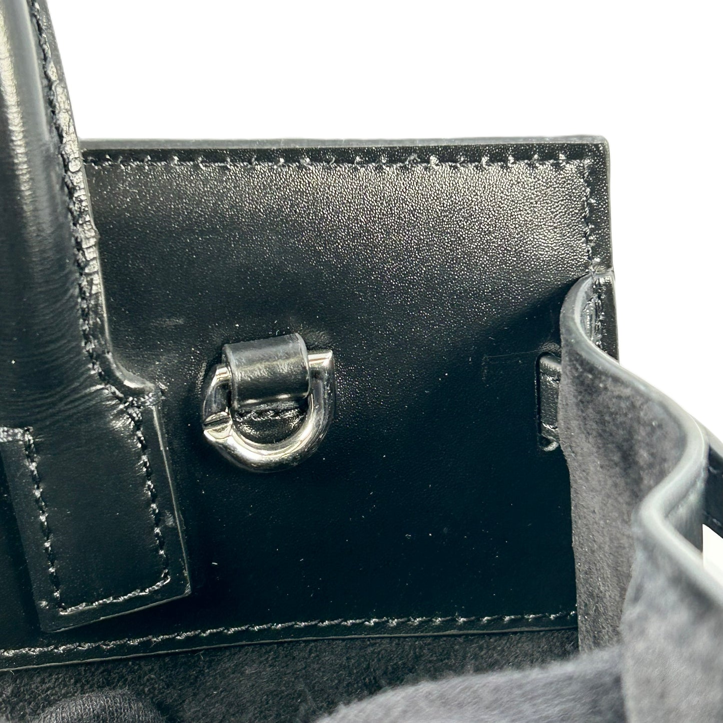 GIVENCHY 1952 Top Handle Leather Handbag/Shoulder Bag - Black 