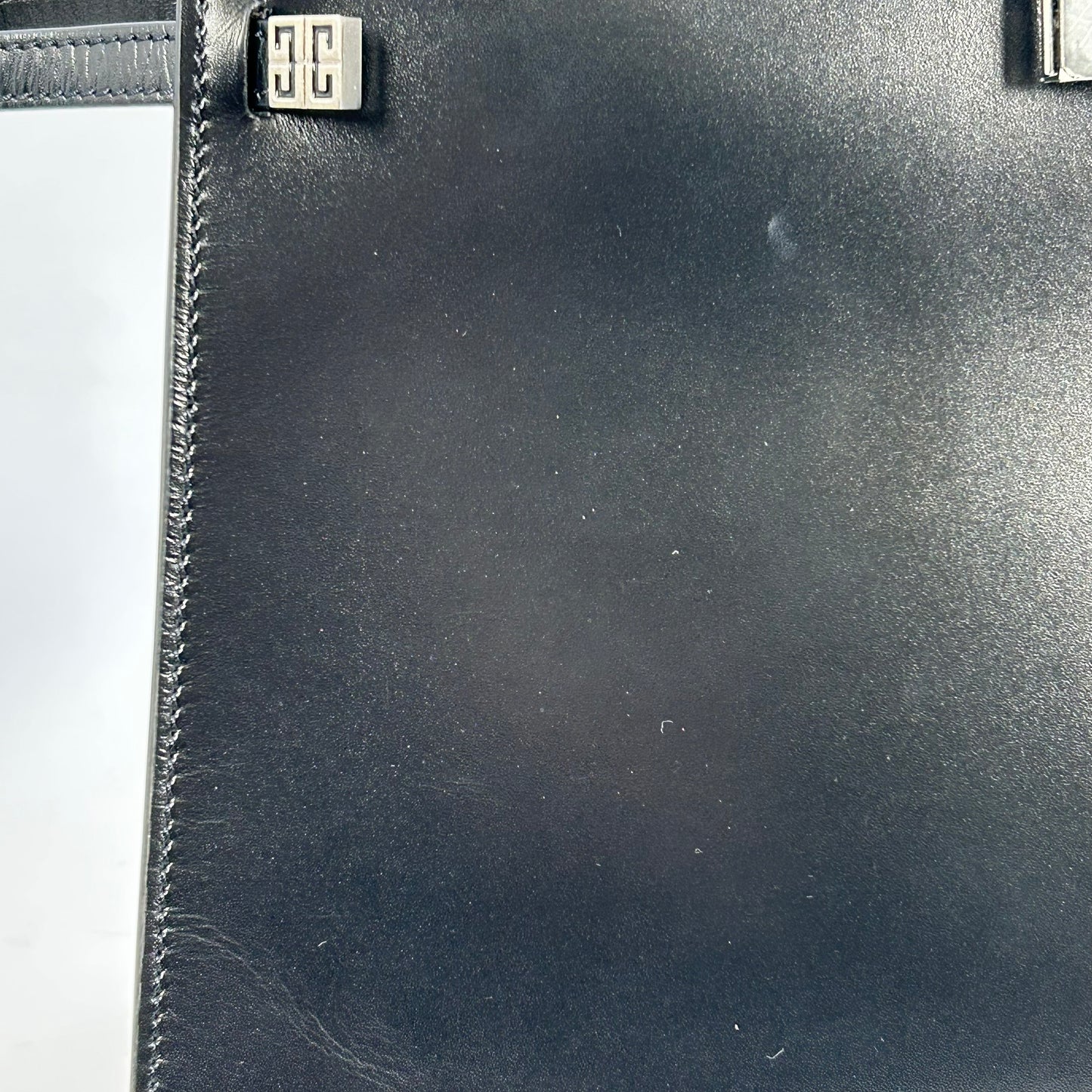 GIVENCHY 1952 Top Handle Leather Handbag/Shoulder Bag - Black 