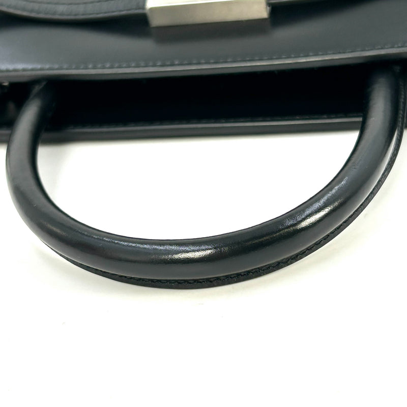 GIVENCHY 1952 Top Handle Leather Handbag/Shoulder Bag - Black 