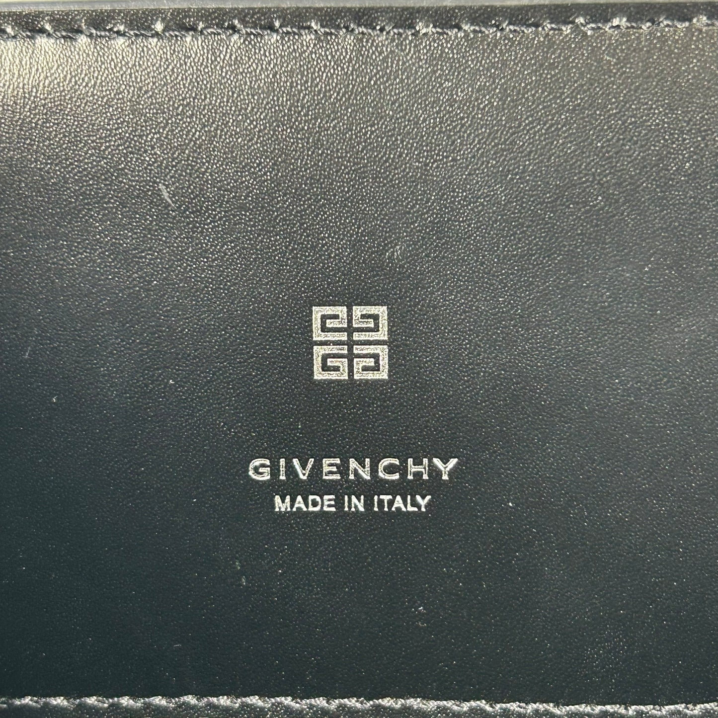 GIVENCHY 1952 Top Handle Leather Handbag/Shoulder Bag - Black 