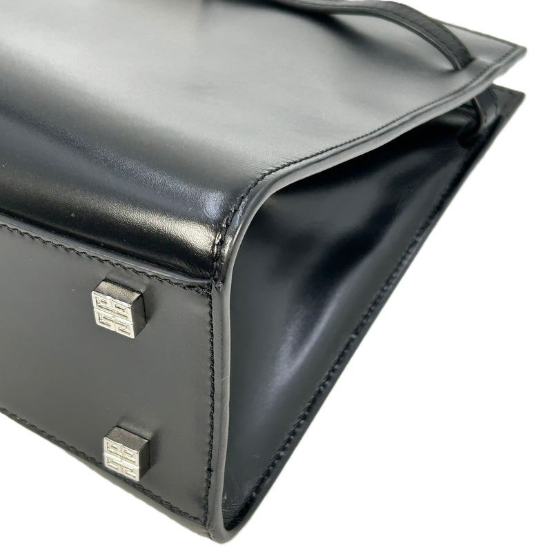 GIVENCHY 1952 Top Handle Leather Handbag/Shoulder Bag - Black 