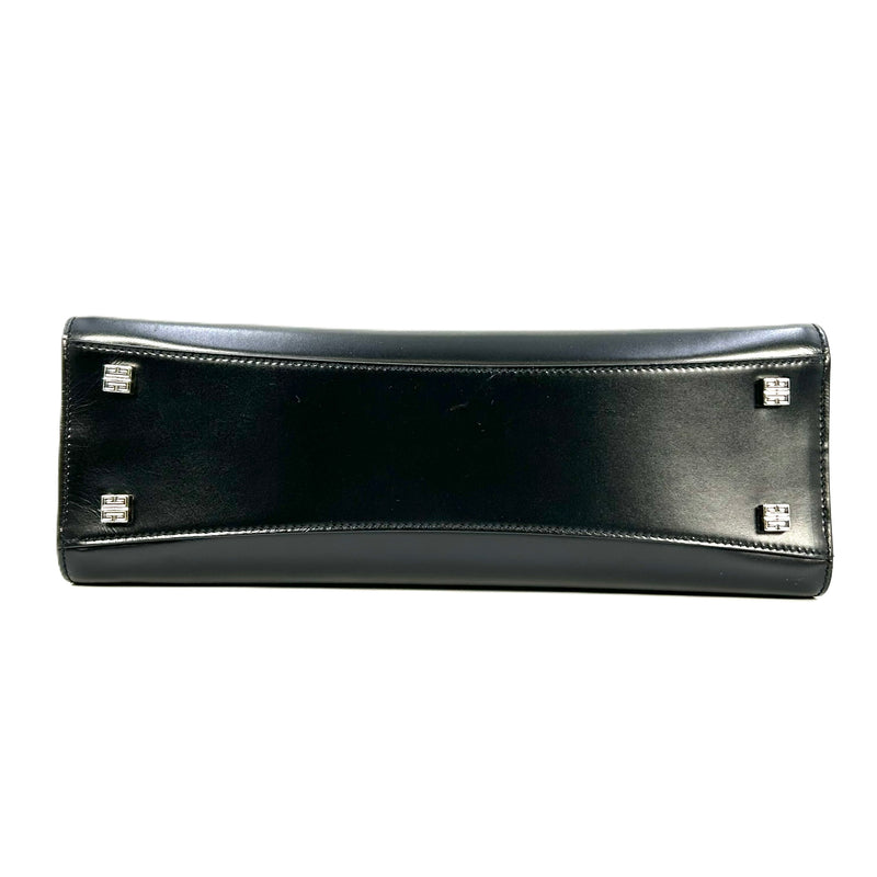 GIVENCHY 1952 Top Handle Leather Handbag/Shoulder Bag - Black 