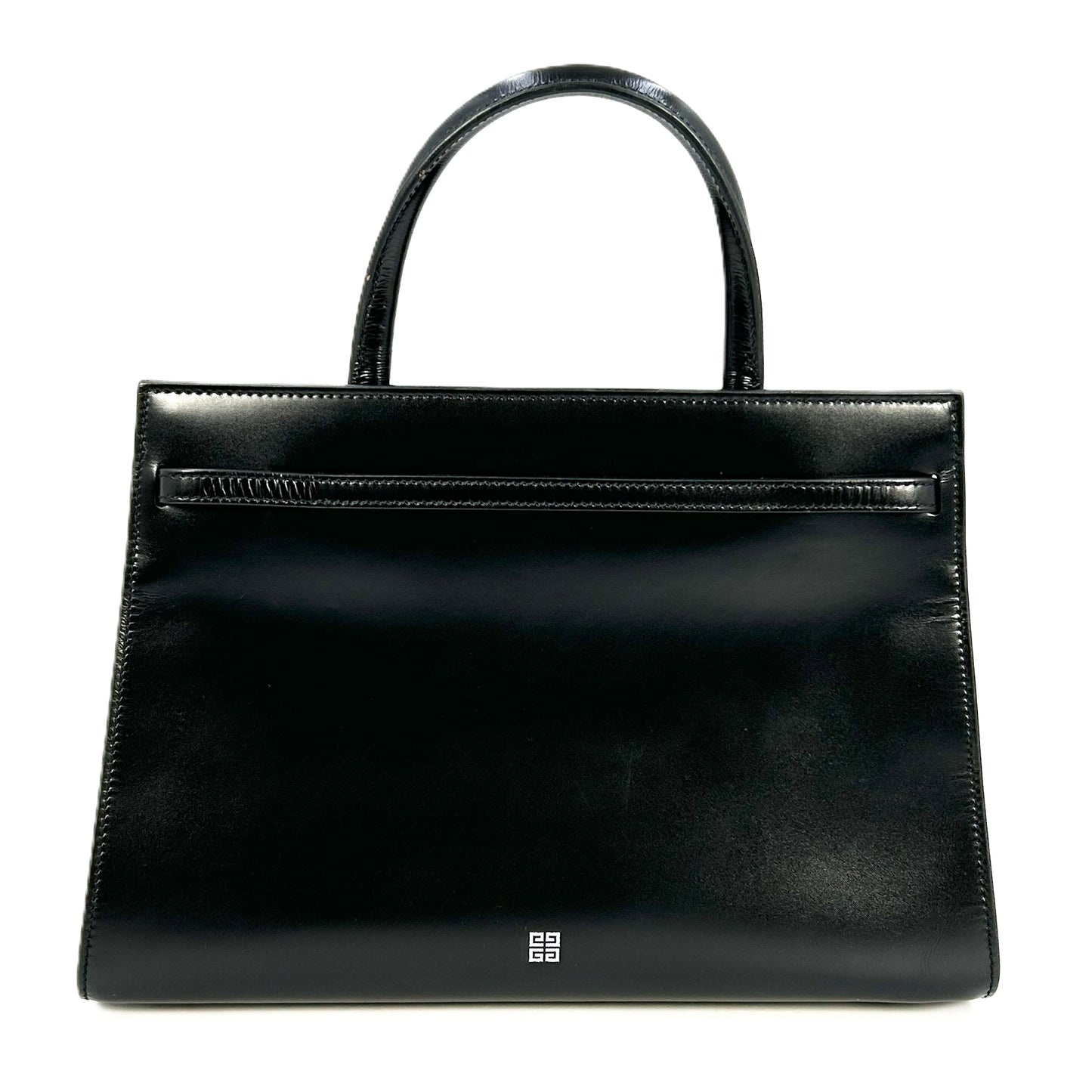 GIVENCHY 1952 Top Handle Leather Handbag/Shoulder Bag - Black 