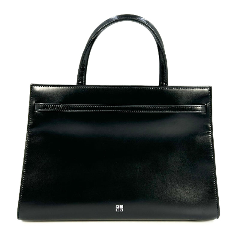 GIVENCHY 1952 Top Handle Leather Handbag/Shoulder Bag - Black 