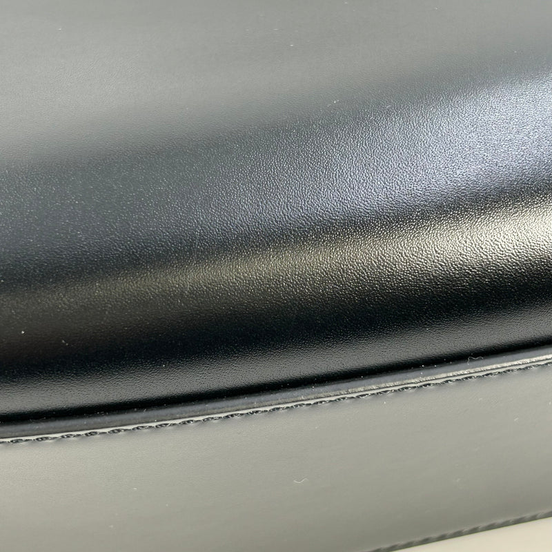 GIVENCHY 1952 Top Handle Leather Handbag/Shoulder Bag - Black 