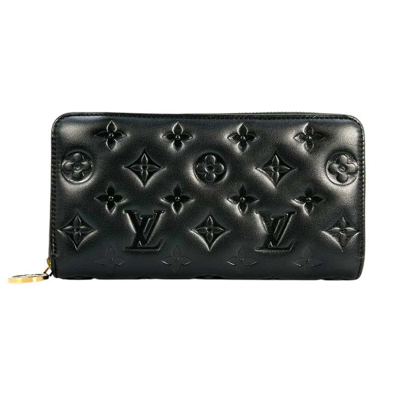 Louis Vuitton モノグラム ラムレザー クッサン ジッピーウォレット 長財布 ロングウォレット - ブラック