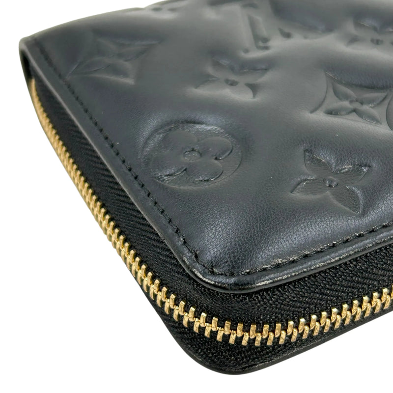 Louis Vuitton モノグラム ラムレザー クッサン ジッピーウォレット 長財布 ロングウォレット - ブラック